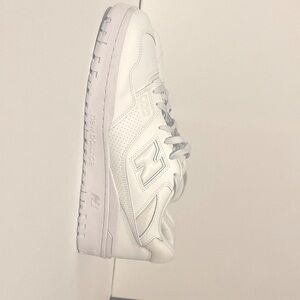 Triple white New Balance 550s